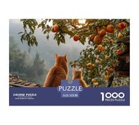 in Autumn Kittens on The Roof of N Old House 1000 Pièces Carton Premium Coffret De Puzzles Autumn Village Stimulant Et Éducatif Jeu Familial Puzzles As Birthday Gifts 52x38cm/1000pcs