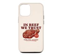 in Beef We Trust Barbecue Humoristique pour Papa Coque pour iPhone 12/12 Pro
