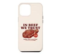 in Beef We Trust Barbecue Humoristique pour Papa Coque pour iPhone 12 Pro Max