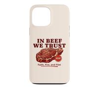 in Beef We Trust Barbecue Humoristique pour Papa Coque pour iPhone 13 Pro Max