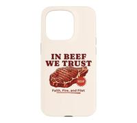 in Beef We Trust Barbecue Humoristique pour Papa Coque pour iPhone 15 Pro