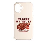 in Beef We Trust Barbecue Humoristique pour Papa Coque pour iPhone 16
