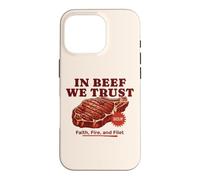 in Beef We Trust Barbecue Humoristique pour Papa Coque pour iPhone 16 Pro