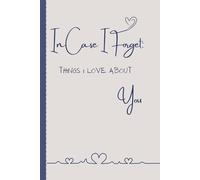 In case I forget: Things I love about you: A Warm and Meaningful Couples Journal to write About Love, Laughter, and Growing Old Together