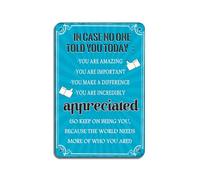 In Case No One Told You Today Plaque décorative vintage en métal 30,5 x 20,3 cm pour maison, cuisine, salle de bain, ferme, jardin, garage, décoration murale amusante