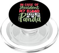 in Case of Accident My Blood Type is Panda PopSockets PopGrip pour MagSafe