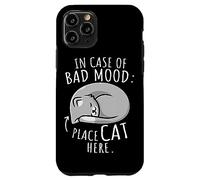 in Case of Bad Mood Place Cat Here Chats Coque pour iPhone 11 Pro