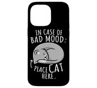 in Case of Bad Mood Place Cat Here Chats Coque pour iPhone 14 Pro Max