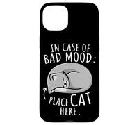 in Case of Bad Mood Place Cat Here Chats Coque pour iPhone 15 Plus