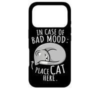 in Case of Bad Mood Place Cat Here Chats Coque pour iPhone 17 Pro
