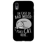 in Case of Bad Mood Place Cat Here Chats Coque pour iPhone XR