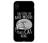 in Case of Bad Mood Place Cat Here Chats Coque pour iPhone XS Max