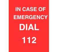 In case of emergency dial 112: A visible notebook with a clear call to action that can help your loved ones in a difficult situation. Customize the ... life! A thoughtful gift for someone you love.