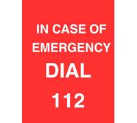 In case of emergency dial 112: A visible notebook with a clear call to action that can help your loved ones in a difficult situation. Customize the ... life! A thoughtful gift for someone you love.