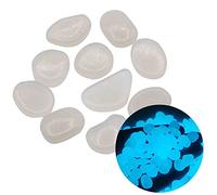 In Decor Glow Lot de 300 galets lumineux pour décoration de jardin, tortue et terrarium (blanc, taille unique)