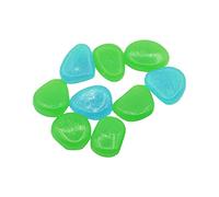In Decor Glow Lot de 300 galets lumineux pour décoration de jardin, tortue et terrarium (bleu vert, taille unique)