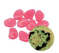 In Decor Glow Lot de 300 galets lumineux pour décoration de jardin, tortue et terrarium Rose Taille unique