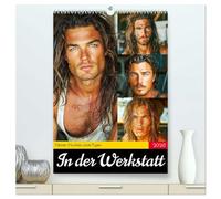 In der Werkstatt. Männer, Muskeln, coole Typen (hochwertiger Premium Wandkalender 2026 DIN A2 hoch), Kunstdruck in Hochglanz: Ein Jahr mit kraftvollen Helden im Job