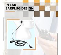 In-Ear Headphones with Microphone,Retractable Coil Earphone Compatible with Motorola CP040 CP140 GP300 MAG One A8 HYT TC500 etc Radios Two-Way Walkie Talkie Earphone 2 Pin (5 Pcs)