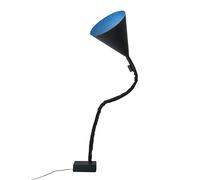 IN-ES.ARTDESIGN lampadaire FLOWER LAVAGNA (Intérieur bleu - Résine effet tableau noir, nébulite et acier)