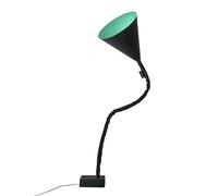IN-ES.ARTDESIGN lampadaire FLOWER LAVAGNA (Intérieur turquoise - Résine effet tableau noir, nébulite et acier)