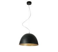 IN-ES.ARTDESIGN lampe à suspenson H2O (Noir / Doré - Laprene, acier et Nebulite)