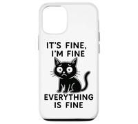 in Fine, Everything is Fine Fun Cat Coque pour iPhone 12/12 Pro