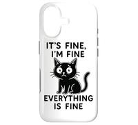 in Fine, Everything is Fine Fun Cat Coque pour iPhone 17