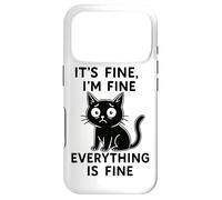 in Fine, Everything is Fine Fun Cat Coque pour iPhone 17 Pro