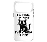 in Fine, Everything is Fine Fun Cat Coque pour iPhone 17 Pro Max