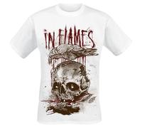 In Flames All for Me Homme T-Shirt Manches Courtes Blanc 100% Coton Regular/Coupe Standard