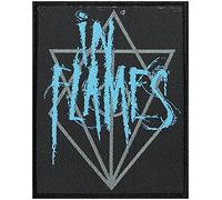 In Flames Badges Scratched Logo Patch tissé 8 x 10 cm