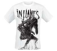 In Flames Big Creature Homme T-Shirt Manches Courtes Blanc 100% Coton Regular/Coupe Standard