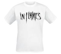 IN FLAMES Buried Time Homme T-Shirt Manches Courtes Blanc M 100% Coton Regular/Coupe Standard