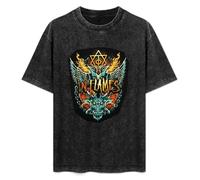 in Flames Chained Baphomet Demon Mens T-Shirt Casual Cotton Unisex Black Tees Tops M