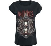 IN FLAMES Dark Hourglass Femme T-Shirt Manches Courtes Noir M 100% Coton Regular/Coupe Standard