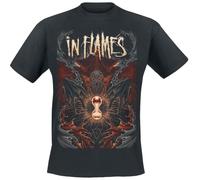 In Flames Ghost in My Head Homme T-Shirt Manches Courtes Noir 100% Coton Regular/Coupe Standard