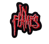 In Flames Heavy Metal Patch en fer brodé sur accessoire - 1 pièce - Rouge - Musique