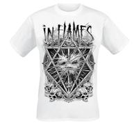 IN FLAMES I´m Your Soul Homme T-Shirt Manches Courtes Blanc L 100% Coton Regular/Coupe Standard