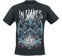 In Flames Kali Homme T-Shirt Manches Courtes Noir 100% Coton Regular/Coupe Standard