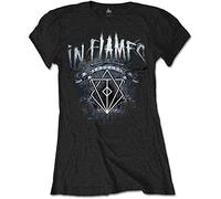 In Flames - T-Shirt # XXL Black Femmina # Battles Crest [Import]