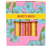 Burt's Bees Coffret baumes à lèvres cire d'abeille hydratants Fraise Ananas Pitahaya citron 4×4,25 g