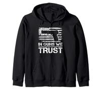 In Guns We Trust - Pistolet professionnel avec drapeau américain 2e amendement Sweat à Capuche