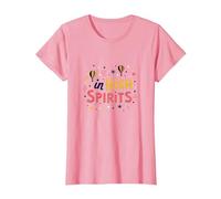 in High Spirits : Joyful Hot Air Balloon Celebration T-Shirt, Femme, Rose, XS