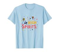 in High Spirits : Joyful Hot Air Balloon Celebration T-Shirt, Homme, Bleu Céleste, XXL