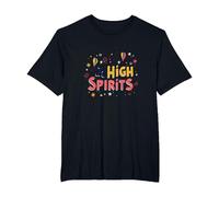 in High Spirits : Joyful Hot Air Balloon Celebration T-Shirt, Homme Grandes Tailles, Noir, 3X Tall