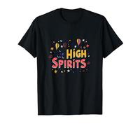 in High Spirits : Joyful Hot Air Balloon Celebration T-Shirt, Homme, Noir, L