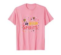 in High Spirits : Joyful Hot Air Balloon Celebration T-Shirt, Homme, Rose, 3XL