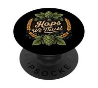 In Hops We Trust Craft Beer Brewing Design PopSockets PopGrip Adhésif