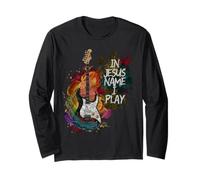 in Jesus Name I Play Guitar Christian Guitarist God Faith Manche Longue